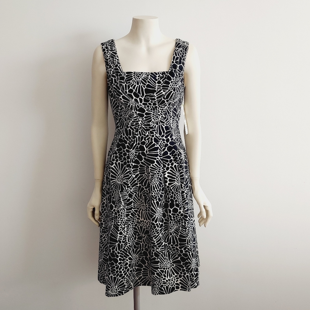 NWT Anne Klein Dress Black Ivory, Holiday Dress